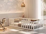 Cama Solteiro Montessoriane Branco -Nemargi
