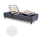 Cama Solteiro Motorizada Suéde Branco 100x209x44 Sem Fio