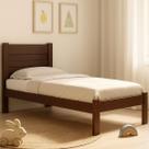 Cama Solteiro Premium Estrutura Em Madeira Maciça Estilo Elegante E Confortável