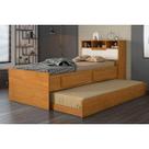 Cama Solteiro Ravena 2 Gavetas c/Auxiliar Cinamomo/Off White - Conquista Cama Solteiro Ravena 2 Gavetas c/Auxiliar Cinamomo/Off White - Conquista