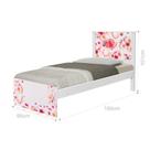 Cama Solteiro Rosas com Colchão