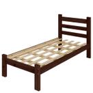 Cama Solteiro Rubi New Castanho
