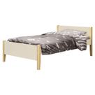 Cama Solteiro Simba Areia Acetinado com Pés Natural Reller Cama Solteiro Simba Areia Acetinado com Pés Natural Reller
