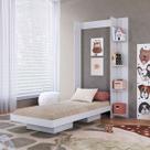 Cama Solteiro Vancouver Articulável 4 Prateleiras Branco - Art In Móveis