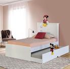 Cama Solteiro Viana Branca com Auxiliar Cama Solteiro Viana Branca com Auxiliar