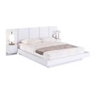 Cama Suspensa Casal Queen com Cabeceira e 2 Mesas de Cabeceira CJ075 200cm Branco - Art In Móveis Cama Suspensa Casal Queen com Cabeceira e 2 Mesas de Cabeceira CJ075 200cm Branco - Art In Móveis