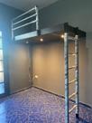 Cama suspensa De Solteiro M3 Preta Com Luzes de Leds