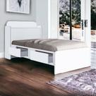 Cama Tamires Branco com Colchão Cama Tamires Branco com Colchão