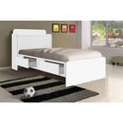 Cama Tamires Solteiro 0,88cm Branco Com Capitonê Bege - Cambel