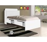 Cama Tamires Solteiro 0,88cm Branco com Capitonê Nogal - Cambel
