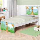 Cama tema solteiro safari girafa