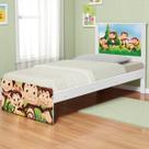 Cama tema solteiro safari macaquinhos