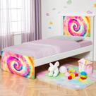 Cama tema solteiro tie dye