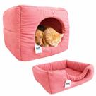 Cama Toca Luxo Filhote Cao Lavavel Gato Caminha Rosa Media