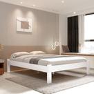 Cama Turca Queen De Madeira Maciça Reforçada Branco