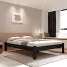 Cama Turca Queen De Madeira Maciça Reforçada Cor Preto