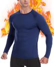 Camada de base térmica EOBekee para homens, manga comprida, azul