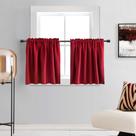 Camadas de cortina blackout vermelha de Natal DONREN, 107 x 76 cm, 2 painéis