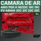 Camara de Ar para Bicicletas Aro 700 X 18 23 FV 48mm Veloforce