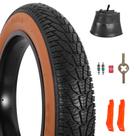Câmara de ar para pneu de bicicleta RUHUO 20x4.0 Fat Tire preta e marrom