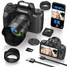 Cámara Digital Gavonde 64MP 8K WiFi Pantalla Táctil de 4" con Doble Lente