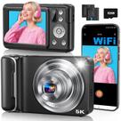 Cámara Digital Lecran 64MP 5K WiFi Zoom Óptico 6X