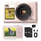 Cámara Digital UIKICON 5K 80MP Zoom 18X Doble Pantalla Rosa