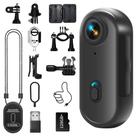 Câmera corporal 4K Mini câmera de ação vestível de 128 GB com WiFi preta
