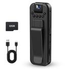 Câmera corporal HKFUG Mini 1080P HD Gravador de vídeo 32GB de memória