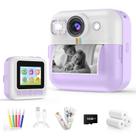 Câmera Dafotil Kids Instant Print 1080P Video 32GB roxa