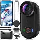 Câmera de ação Ahlirmoy 4K Mini Body 64GB com WiFi à prova d'água
