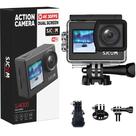 Câmera de Ação SJCAM SJ4000 Dual Screen 4K Original com Suporte para Microfone Externo Ideal para Esportes, Motos e Aventuras