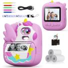 Câmera de impressão instantânea CAMCLID Kids 12MP 1080P roxa com 32GB Câmera de impressão instantânea CAMCLID Kids 12MP 1080P roxa com 32GB