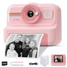 Câmera de impressão instantânea HiMont Kids 1080P HD com 3 rolos de papel