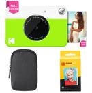 Câmera de impressão instantânea KODAK Printomatic com estojo e papel verde
