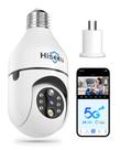 Câmera de lâmpada de segurança Hiseeu Wireless WiFi 5G 2,4 GHz