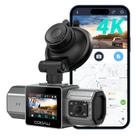 Câmera de painel COOAU D20S 4K com GPS duplo embutido Wi-Fi 256 GB no máximo