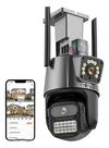 Camera de segurança 4K Wifi Lente dupla prova dágua Flash rastreio de movimento alarme e sirene de dispersão 6MP câmera Vigilância externa Camera de segurança 4K Wifi Lente dupla prova dágua Flash rastreio de movimento alarme e sirene de dispersão 6MP câmera Vigilância externa