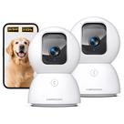 Câmera de Segurança CINMOORE 3K 5MP com Rastreamento por IA, Kit com 2 Unidades