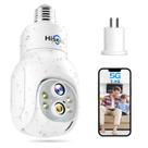 Câmera de segurança com lâmpada Hiseeu Wireless WiFi 5G e 2,4 GHz