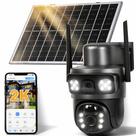 Câmera De Segurança Com Placa Solar 4G Full HD Chip Celular 10x Zoom Bateria Longa Duração