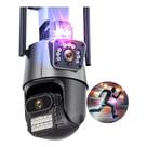 Câmera de Segurança Externa Wifi Lente Dupla 4k Sirene Policial Sensor de Movimento - It Blue