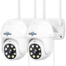 Câmera de segurança Hiseeu 5MP PTZ Wireless 2pcs com visão noturna
