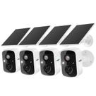 Câmera de segurança Hiseeu Solar 4MP 3K 100% sem fio, pacote com 4 Câmera de segurança Hiseeu Solar 4MP 3K 100% sem fio, pacote com 4