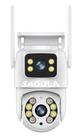 Camera de segurança inteligente duas lentes 360 ip wifi dome