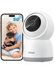 Câmera de segurança interna IEGeek 3MP 2K 360 com rastreamento automático WiFi