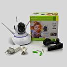Câmera De Segurança Ip Sem Fio 360 Hd Wifi Rj45 Visão Noturna 3 Antenas Baba Eletronica
