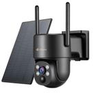 Câmera de segurança Kittyhok Solar 2k com visualização de 360 preta Câmera de segurança Kittyhok Solar 2k com visualização de 360 preta