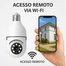 Câmera de Segurança Lâmpada Wi-Fi 360 Full HD Visão Noturna Áudio Bidirecional com Bocal