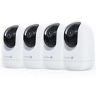 Câmera de segurança MUBVIEW Pet 2K 24/7 WiFi com aplicativo de telefone, pacote com 4